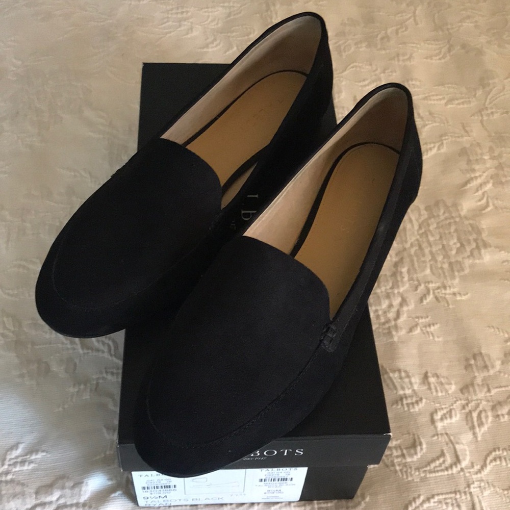 Talbots Black Suede loafer